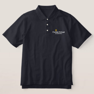 FLVS Men's, Navy Embroidered Polo Shirt