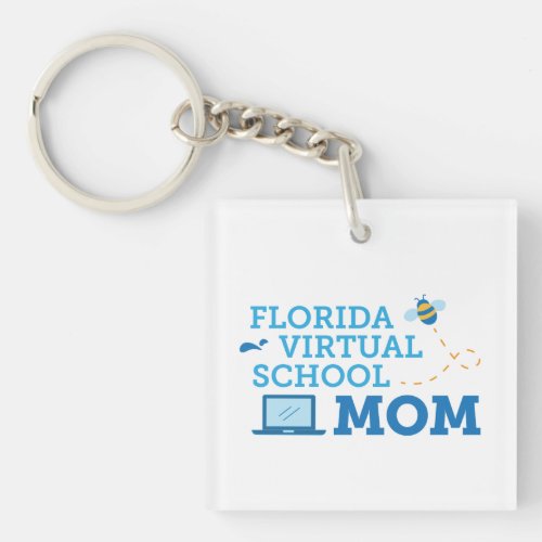 FLVS Mom White  Keychain