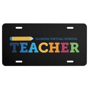 FLVS Teacher Vanity License (Black) Plate