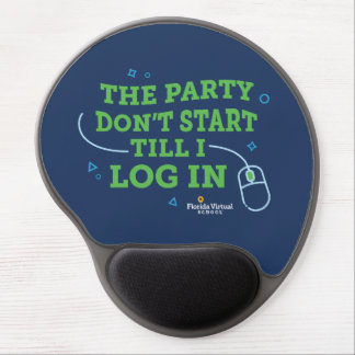 FLVS - The Party Don't Start Till I Log In, Navy Gel Mouse Pad