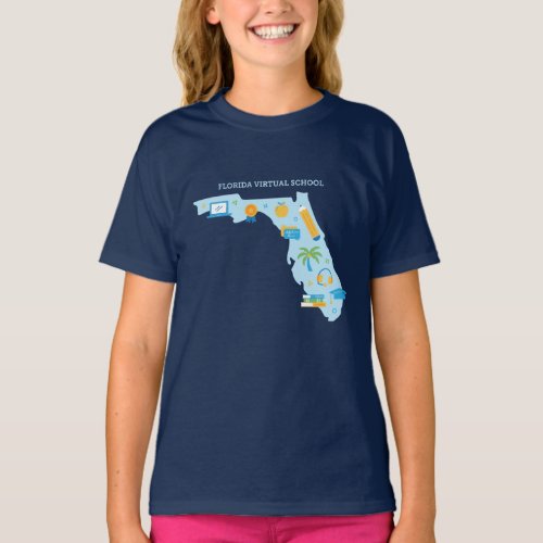 FLVS Youth Florida T_Shirt Navy