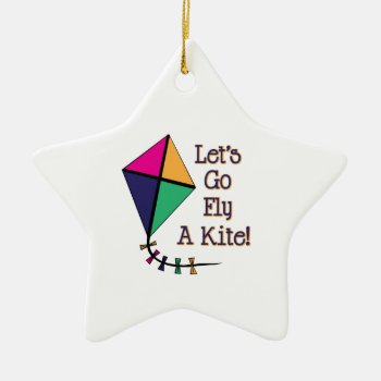 Fly A Kite Ceramic Ornament by Windmilldesigns at Zazzle