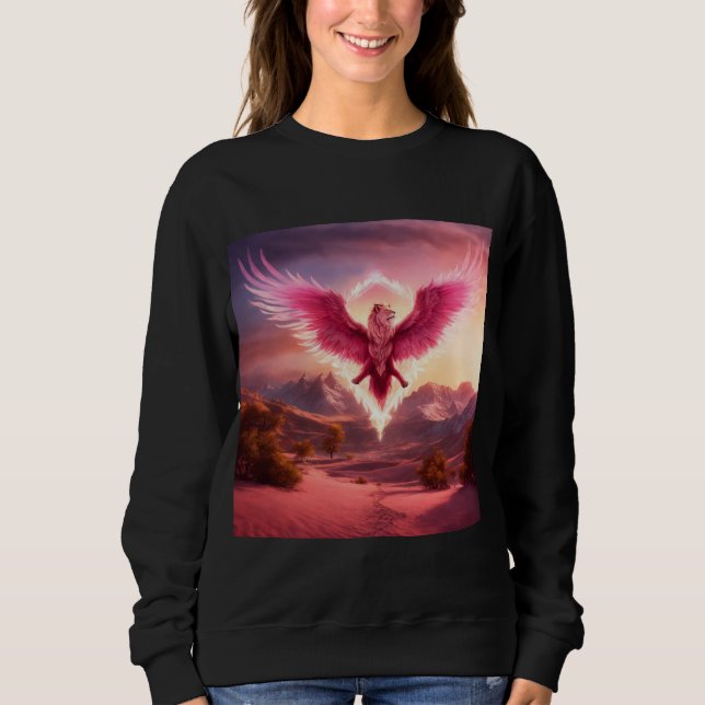 fly a monster lion with wings sweatshirt (Front)