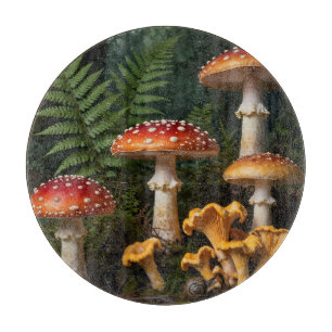 Fly Agaric Mushrooms Forest Botanical Cutting Board
