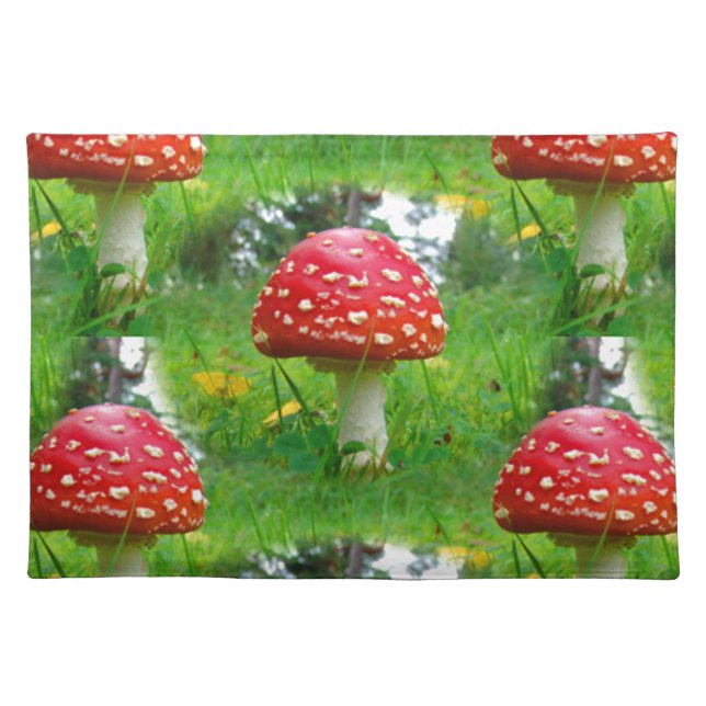 Fly Agaric Mushrooms Placemat (Front)