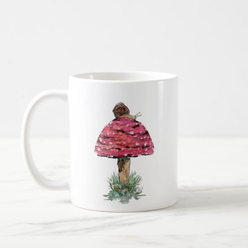 Fly Agaric Toadstool and Snail Coffee Mug
