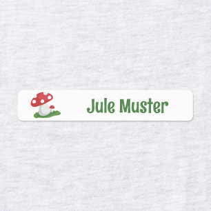 fly agaric - white   96 narrow kids' labels