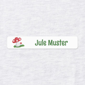 fly agaric - white | 96 narrow kids' labels