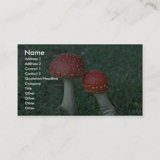 Customizable Fly agarics (Amanita muscaria) Business Card