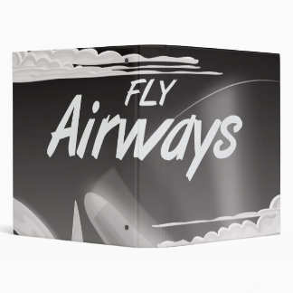 Fly Airways vintage travel poster. Binder