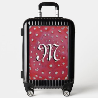 Fly Amantis Pattern Cust. Monogram Suitcase
