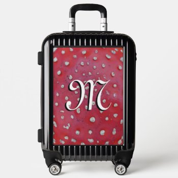 Fly Amantis Pattern Cust. Monogram Suitcase by Edelhertdesigntravel at Zazzle