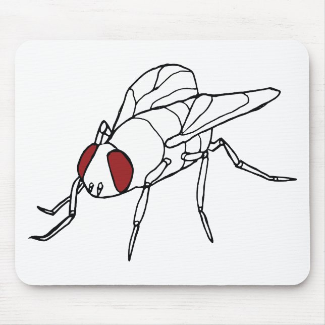 fly animal insect illustration graphic mouse pad (Front)