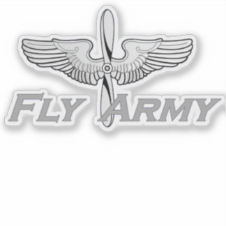 Fly Army Gray Sticker