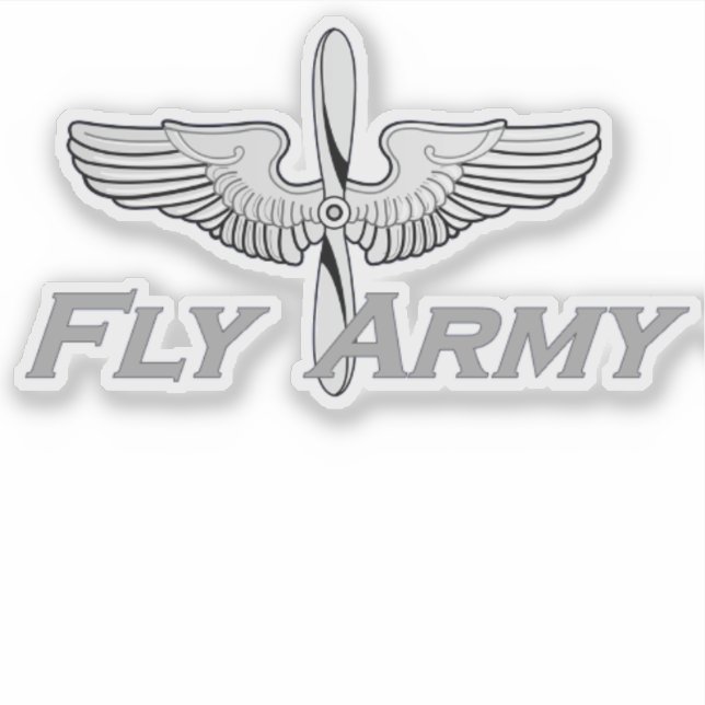 Fly Army Gray Sticker (Front)
