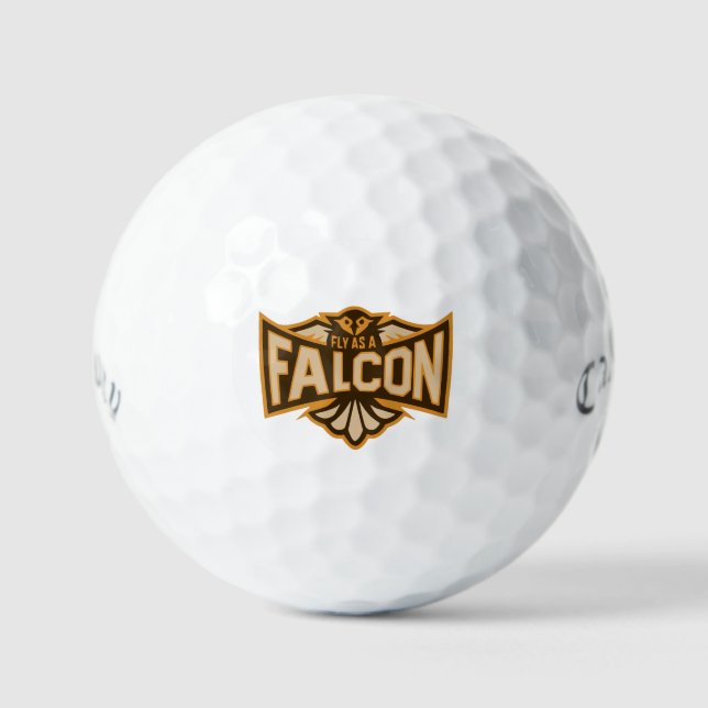 Fly As A Falcon Sepia Golf Balls (Front)