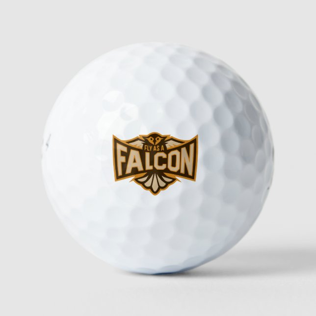 Fly As A Falcon Sepia Golf Balls (Front)