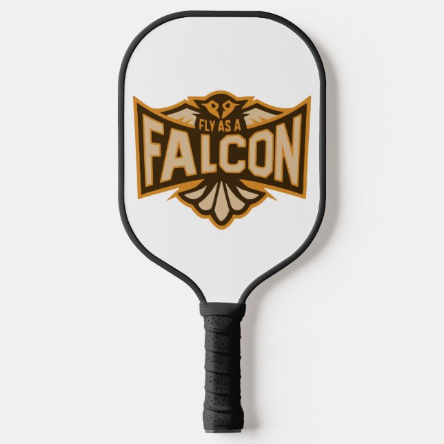 Fly As A Falcon Sepia Pickleball Paddle (Front)
