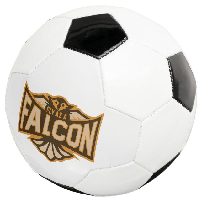 Fly As A Falcon Sepia Soccer Ball (Three Quarter)