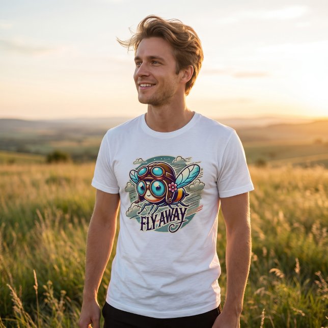 Fly Away | Cute Steampunk Aviator Bee Art Tri-Blend Shirt (Creator Uploaded)
