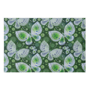 Fly Away Paisley Butterfly Print Green
