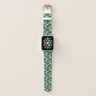 Fly Away Paisley Butterfly Print Green Apple Watch Band