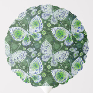 Fly Away Paisley Butterfly Print Green Balloon