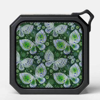 Fly Away Paisley Butterfly Print Green Bluetooth Speaker