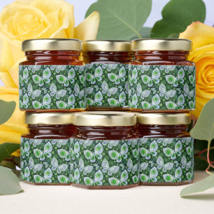Fly Away Paisley Butterfly Print Green  Honey Jar Favors
