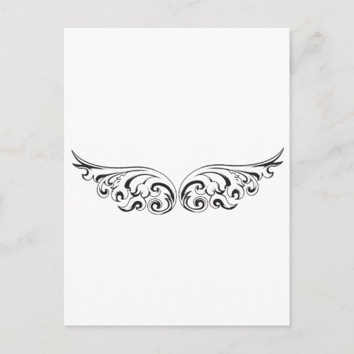 Fly away with these wings postcard