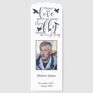 Fly Beside Us Bird Memorial Funeral Keepsake Bookmarks