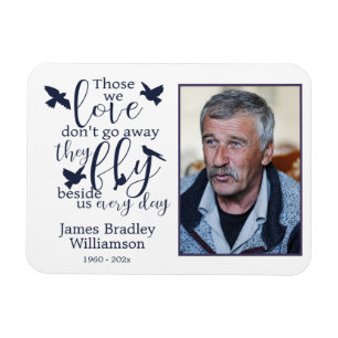 Fly Beside Us Bird Memorial Funeral Keepsake Magnet