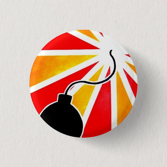 fly bomb pinback button (Front)