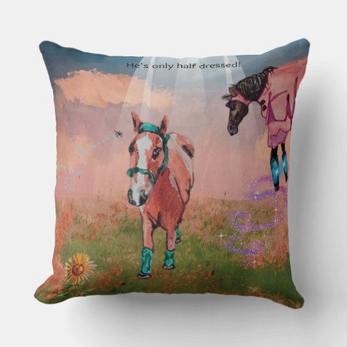 FLY BOOTS STORY BOOK ART THROW PILLOW