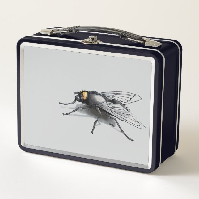 Fly Buddy black and gray lunchbox (Front)