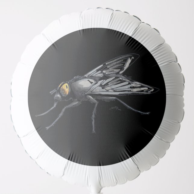 Fly Buddy black helium balloon (Front)