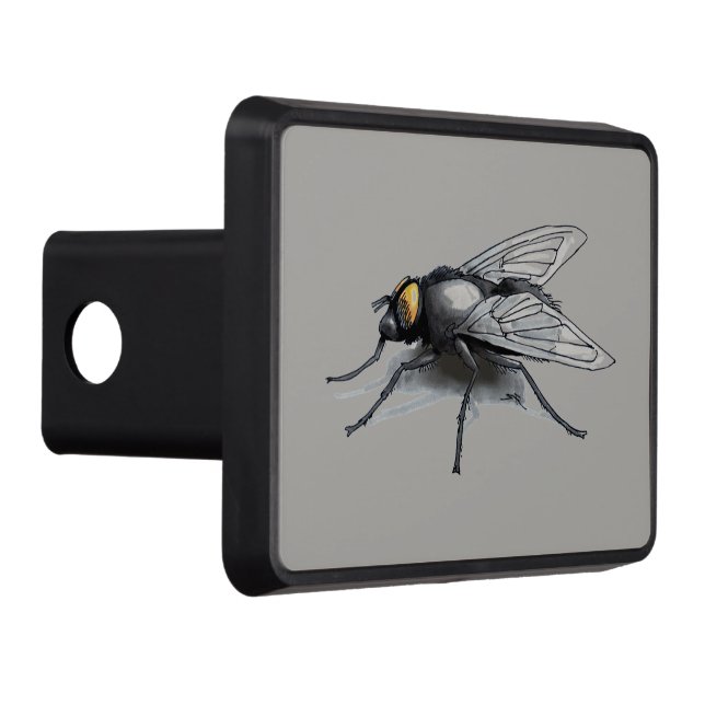 Fly Buddy giant fly gray hitch cover receiver (Right)
