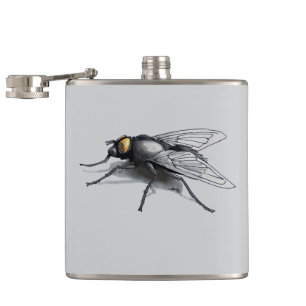 Fly Buddy giant fly gray wrapped flask