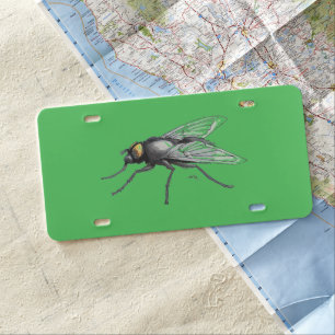 Fly Buddy giant fly green plastic license plate