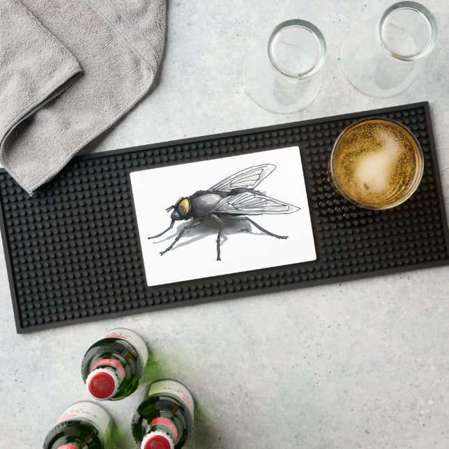 Fly Buddy giant fly white bar mat (Insitu (Bar 1))