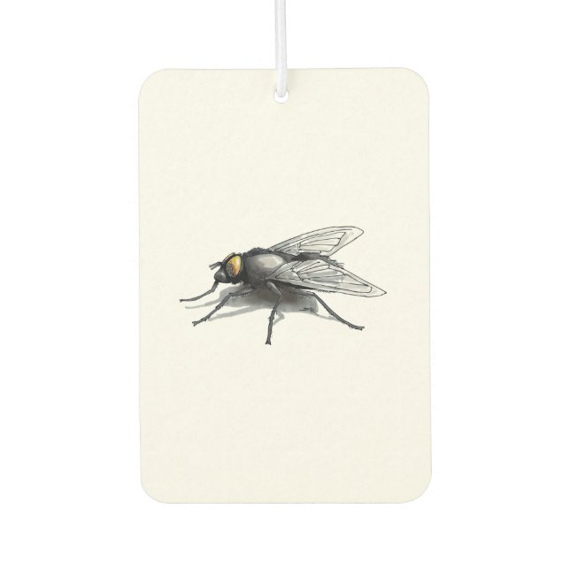 Fly Buddy giant fly white car air freshener (Front)