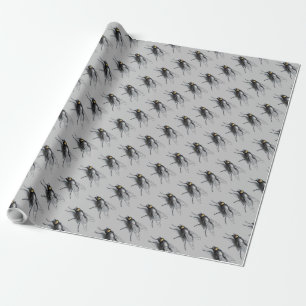 Fly Buddy gray glossy wrapping paper