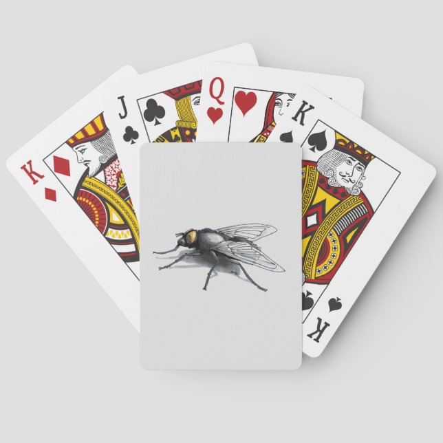 Fly Buddy gray Poker playing cards (Back)