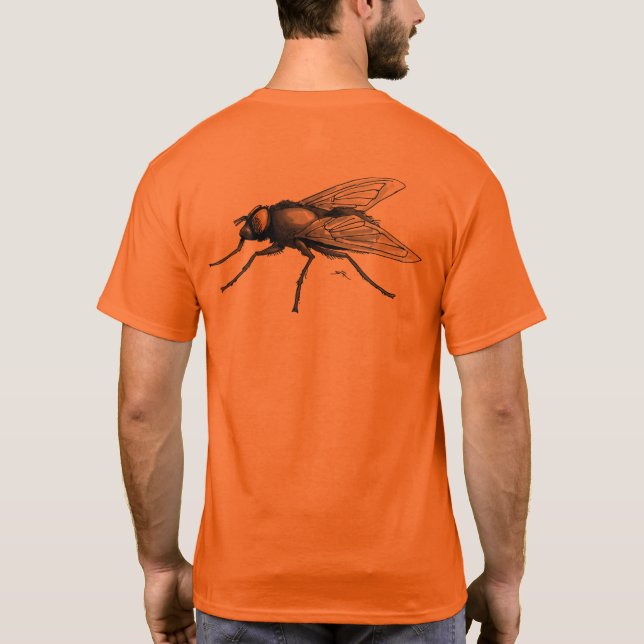 Fly Buddy men orange T-shirt back (Back)