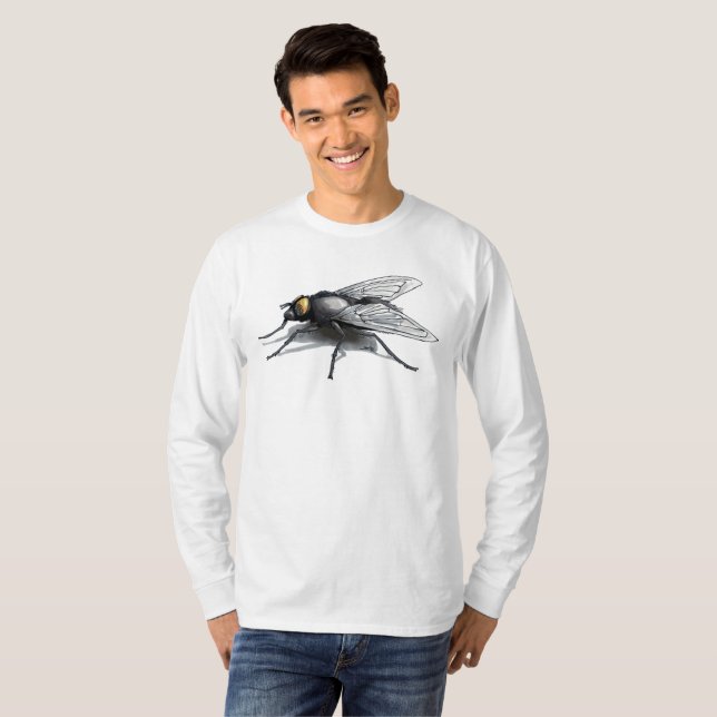 Fly Buddy men white long sleeve T-shirt (Front Full)