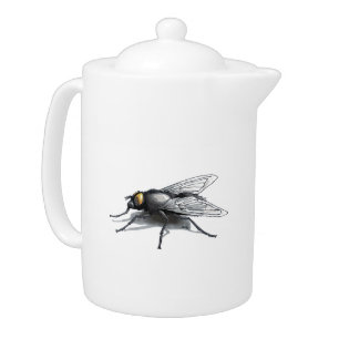 Fly Buddy porcelain teapot