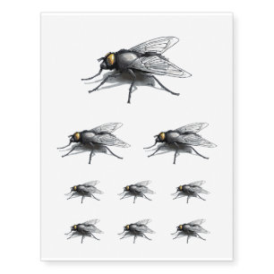 Fly Buddy w shadow temporary tattoo 9