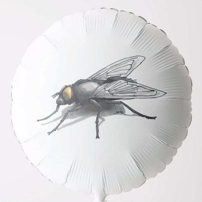 Fly Buddy white helium balloon (Front)