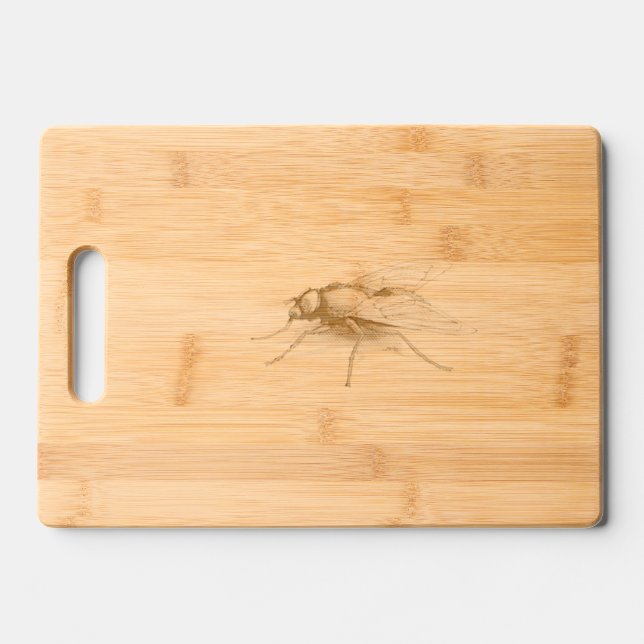 Fly Buddy wooden cutting board (Front)
