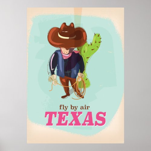 Fly By Air _ Texas vacation poster